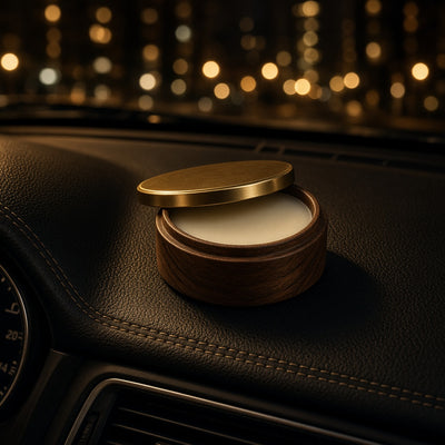 Wood cabin balm on the night dash
